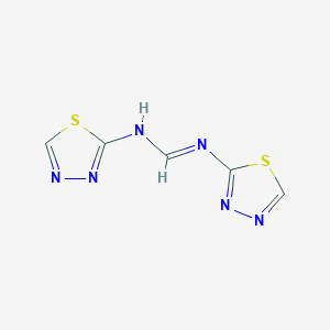 molecular formula C5H4N6S2 B13752905 N,N'-di-1,3,4-thiadiazol-2-ylimidoformamide CAS No. 26907-35-7