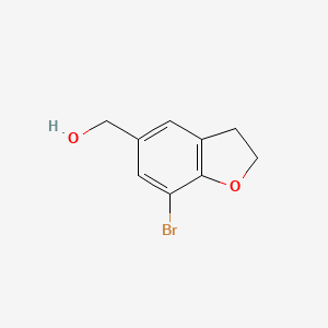molecular formula C9H9BrO2 B1375291 (7-Bromo-2,3-dihydro-1-benzofuran-5-yl)methanol CAS No. 501430-83-7