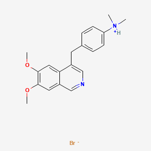 molecular formula C20H23BrN2O2 B13752931 6,7-Dimethoxy-4-(p-(dimethylamino)benzyl)isoquinoline hydrobromide CAS No. 74195-72-5