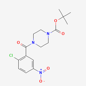 molecular formula C16H20ClN3O5 B1375295 Tert-butyl 4-[(2-chloro-5-nitrophenyl)carbonyl]piperazine-1-carboxylate CAS No. 1383468-72-1