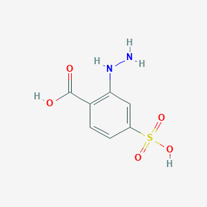 molecular formula C7H8N2O5S B13752971 Benzoic acid, 2-hydrazino-4-sulfo- CAS No. 77734-51-1