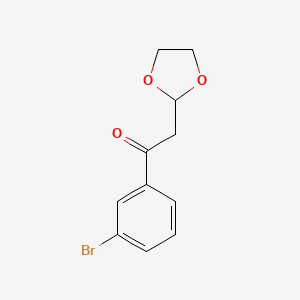 1-(3-Bromo-phenyl)-2-(1,3-dioxolan-2-yl)-ethanone