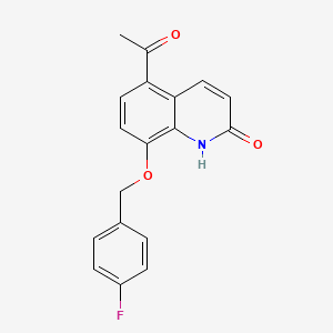 5-Acetyl-8-[(4-fluorophenyl)methoxy]-1,2-dihydroquinolin-2-one