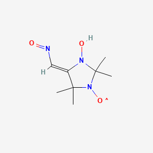 molecular formula C8H14N3O3 B13753037 4-Hydroxyiminomethyl-2,2,5,5-tetramethyl-3-imidazoline-3-oxide-1-oxyl 