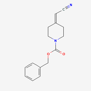molecular formula C15H16N2O2 B1375309 Benzyl 4-(cyanomethylidene)piperidine-1-carboxylate CAS No. 1357147-42-2