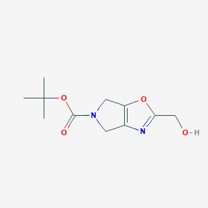 molecular formula C11H16N2O4 B1375313 tert-Butyl 2-(hydroxymethyl)-4H-pyrrolo[3,4-d]oxazole-5(6H)-carboxylate CAS No. 1251012-01-7