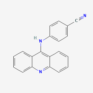 molecular formula C20H13N3 B13753157 4-(acridin-9-ylamino)benzonitrile CAS No. 75775-89-2