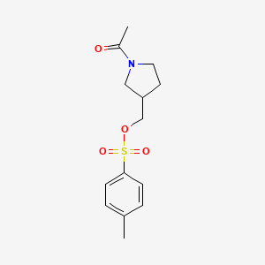 molecular formula C14H19NO4S B1375316 (1-Acetylpyrrolidin-3-yl)methyl 4-methylbenzenesulfonate CAS No. 1353979-05-1
