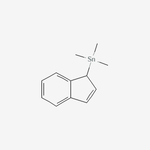 molecular formula C12H16Sn B13753167 Stannane, 1H-inden-1-yltrimethyl- CAS No. 23022-40-4