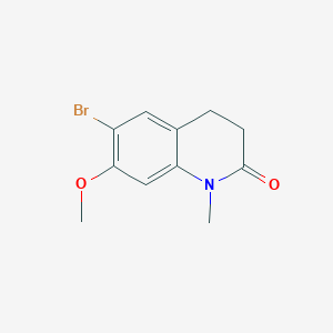 molecular formula C11H12BrNO2 B1375317 6-溴-7-甲氧基-1-甲基-1,2,3,4-四氢喹啉-2-酮 CAS No. 1392223-83-4