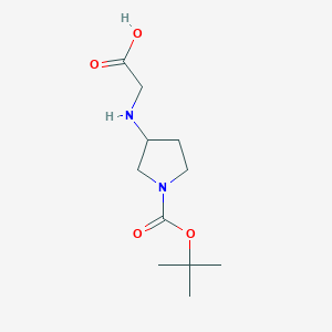 molecular formula C11H20N2O4 B1375319 3-(羧甲基氨基)-吡咯烷-1-羧酸叔丁酯 CAS No. 1353973-96-2