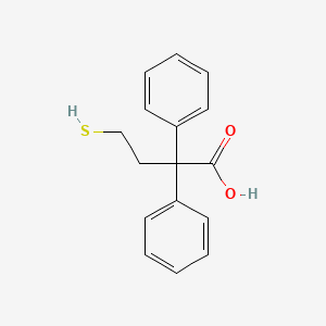 molecular formula C16H16O2S B13753194 2,2-Diphenyl-4-mercaptobutyric acid CAS No. 73758-57-3