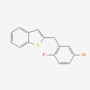 B1375326 2-(5-Bromo-2-fluorobenzyl)benzo[b]thiophene CAS No. 1034305-17-3