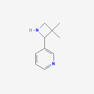 molecular formula C10H14N2 B1375328 3-(3,3-Dimethylazetidin-2-yl)pyridine CAS No. 1781447-52-6