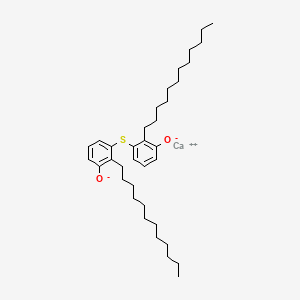 molecular formula C36H56CaO2S B13753285 calcium;2-dodecyl-3-(2-dodecyl-3-oxidophenyl)sulfanylphenolate CAS No. 26998-97-0