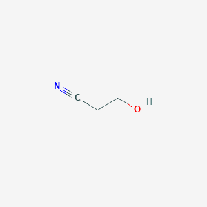 molecular formula C3H5NO<br>HOCH2CH2CN<br>C3H5NO B137533 Hydracrylonitrile CAS No. 109-78-4