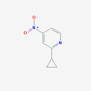 molecular formula C8H8N2O2 B1375330 2-Cyclopropyl-4-nitropyridine CAS No. 1255311-63-7