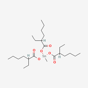 molecular formula C25H48O6Sn B13753328 Tris[(2-ethylhexanoyl)oxy]methylstannane CAS No. 62312-12-3