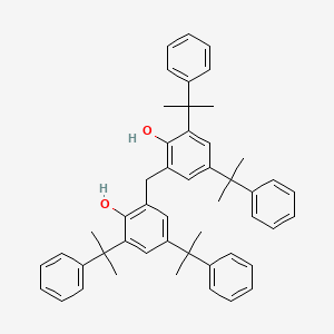 molecular formula C49H52O2 B13753331 Phenol, 2,2'-methylenebis[4,6-bis(1-methyl-1-phenylethyl)- CAS No. 71113-23-0