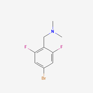 molecular formula C9H10BrF2N B1375334 4-Bromo-2,6-diflluoro-N,N-dimethyl-benzenemethanamine CAS No. 1247006-25-2