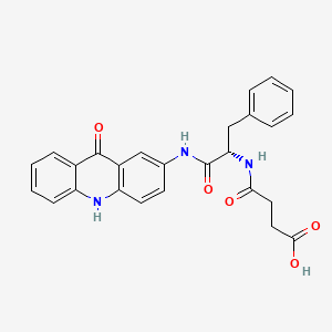 molecular formula C26H23N3O5 B13753346 n-(n-Succinyl-L-phenylalanyl)-2-amino-acridone 