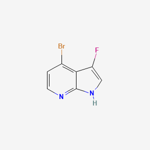 molecular formula C7H4BrFN2 B1375335 4-Bromo-3-fluoro-1H-pyrrolo[2,3-b]pyridine CAS No. 1260385-91-8