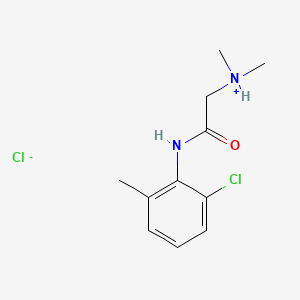 molecular formula C11H16Cl2N2O B13753375 6'-Chloro-2-(dimethylamino)-o-acetotoluidide, hydrochloride CAS No. 77966-55-3