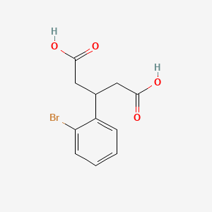molecular formula C11H11BrO4 B1375341 3-(2-Bromophenyl)pentanedioic acid CAS No. 104115-67-5