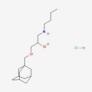 molecular formula C18H34ClNO2 B13753410 2-Propanol, 1-(1-adamantylmethoxy)-3-butylamino-, hydrochloride CAS No. 27866-12-2