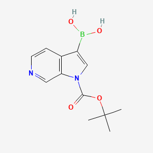 molecular formula C12H15BN2O4 B1375342 (1-(tert-Butoxycarbonyl)-1H-pyrrolo[2,3-c]pyridin-3-yl)boronic acid CAS No. 1326715-94-9