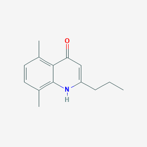 molecular formula C14H17NO B13753434 5,8-Dimethyl-2-propylquinolin-4(1H)-one CAS No. 1070880-01-1