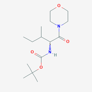 molecular formula C15H28N2O4 B13753452 tert-butyl N-[(2R)-3-methyl-1-morpholin-4-yl-1-oxopentan-2-yl]carbamate 