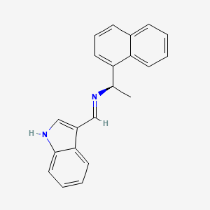 molecular formula C21H18N2 B13753471 (R)-N-[(3-Indolyl)methylene]-1-(1-naphthyl)ethylamine 
