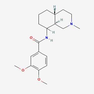 molecular formula C19H28N2O3 B13753506 trans-Decahydro-8-(3,4-dimethoxybenzamido)-2-methylisoquinoline CAS No. 53525-86-3