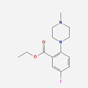 molecular formula C14H19IN2O2 B13753510 Ethyl 5-iodo-2-(4-methylpiperazin-1-yl)benzoate CAS No. 1131587-29-5