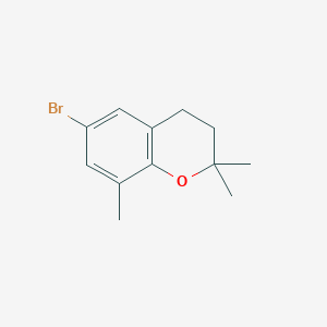 molecular formula C12H15BrO B1375354 6-Bromo-2,2,8-trimethylchroman CAS No. 1350761-39-5