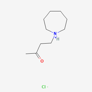 molecular formula C10H20ClNO B13753552 4-(Hexahydro-1H-azepin-1-yl)-2-butanone hydrochloride CAS No. 111472-70-9