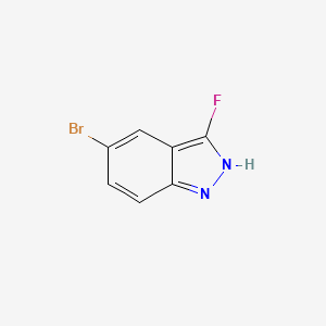molecular formula C7H4BrFN2 B1375356 5-bromo-3-fluoro-1H-indazole CAS No. 1211537-09-5