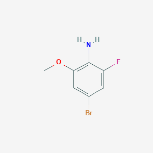 molecular formula C7H7BrFNO B1375358 4-Bromo-2-fluoro-6-methoxyaniline CAS No. 1261216-27-6