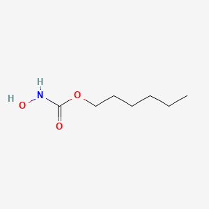 molecular formula C7H15NO3 B13753632 Hydroxycarbamic acid hexyl ester CAS No. 592-70-1