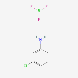 molecular formula C6H6BClF3N B13753640 Boron, (3-chlorobenzenamine-kappaN)trifluoro-, (T-4)- CAS No. 23453-39-6