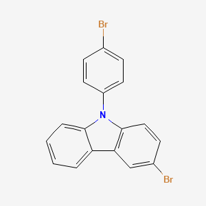 molecular formula C18H11Br2N B1375368 3-Bromo-9-(4-bromophenyl)-9H-carbazole CAS No. 1226860-66-7