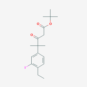 Tert-butyl 4-(4-ethyl-3-iodophenyl)-4-methyl-3-oxopentanoate