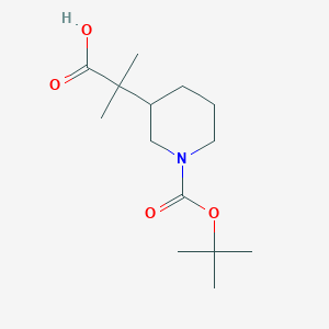 2-{1-[(Tert-butoxy)carbonyl]piperidin-3-yl}-2-methylpropanoic acid