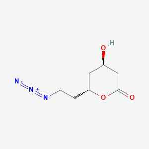 molecular formula C7H11N3O3 B13753704 (4R,6R)-6-(2-azidoethyl)-4-hydroxyoxan-2-one CAS No. 512200-62-3