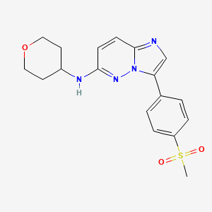 3-(4-methanesulfonylphenyl)-N-(oxan-4-yl)imidazo[1,2-b]pyridazin-6-amine