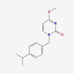 molecular formula C15H18N2O2 B13753765 1-(4-isopropylbenzyl)-4-methoxypyrimidin-2(1H)-one CAS No. 1184919-19-4