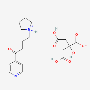 molecular formula C19H26N2O8 B13753821 1-Butanone, 1-(4-pyridyl)-4-(1-pyrrolidinyl)-, citrate CAS No. 59921-92-5
