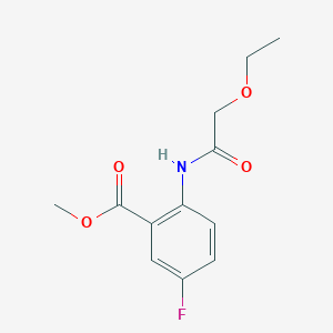molecular formula C12H14FNO4 B13753826 Methyl 2-(2-ethoxyacetamido)-5-fluorobenzoate 