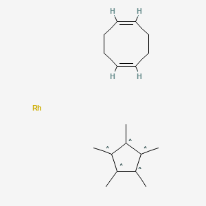 molecular formula C18H27Rh B13753850 (1,5-Cyclooctadiene)pentamethylcyclopentadiene rhodium(I) 